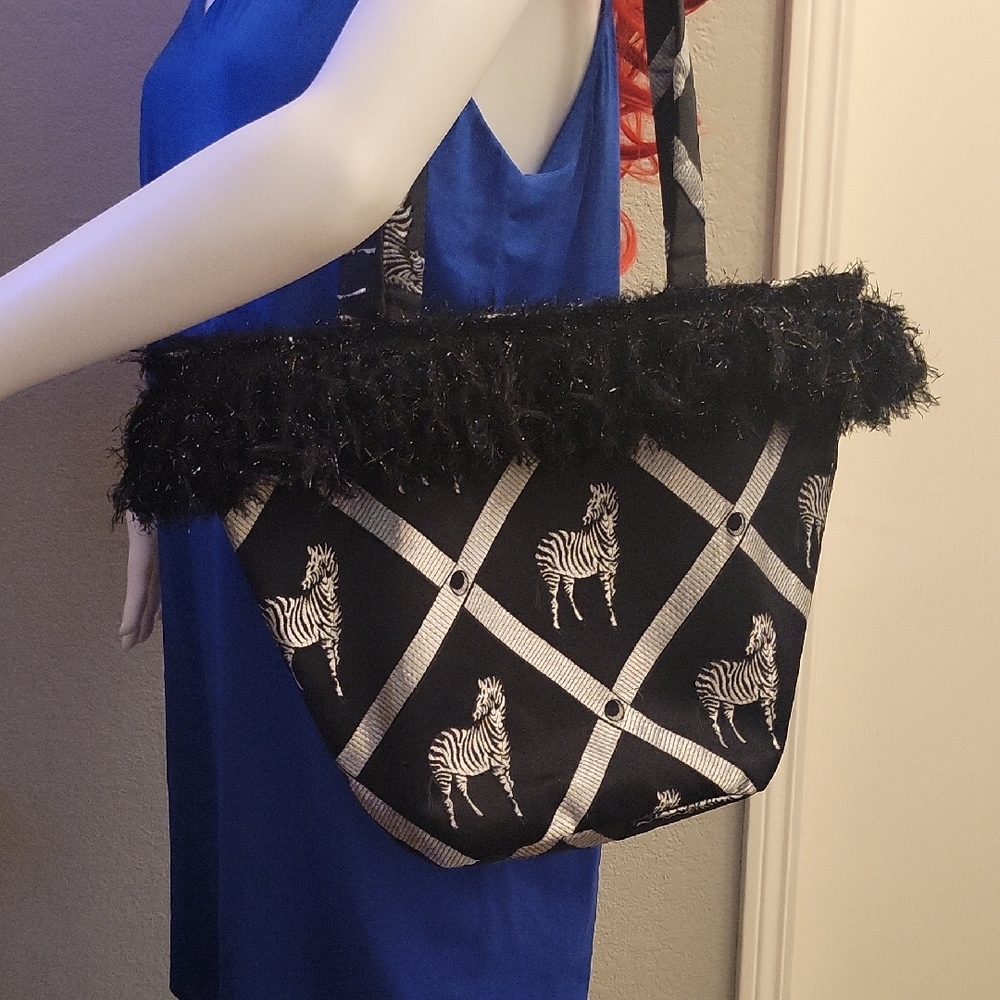 Black and White Zebra Print Women's Bag